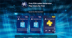 Desktop Screenshot of freepsn-codes.com